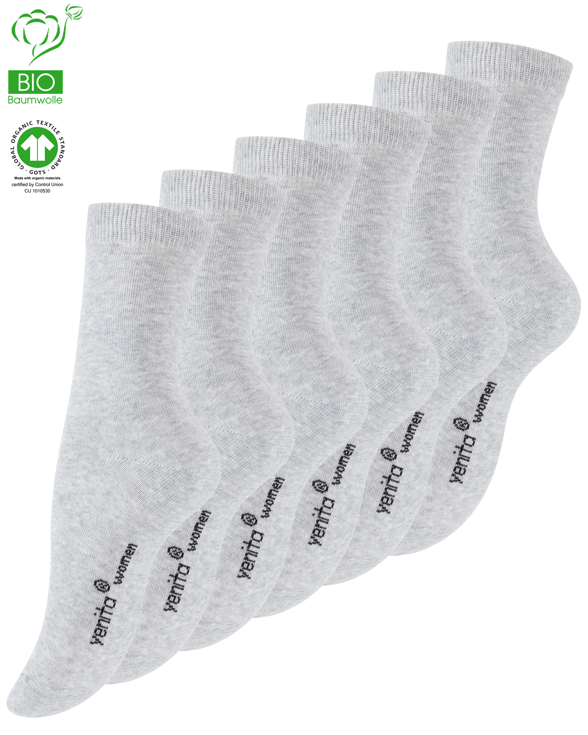 Носки Yenita Bio Baumwoll 6 шт, серый