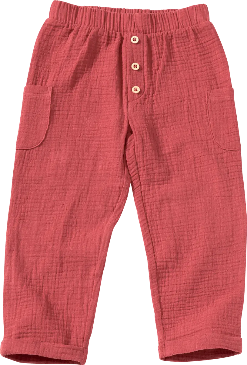 

Брюки из муслина красные размерные. 104 1ч ALANA