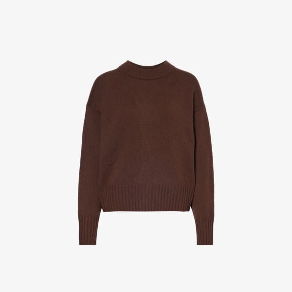 

Джемпер свободного кроя Sam из переработанного кашемира и смесового кашемира Reformation, цвет chestnut