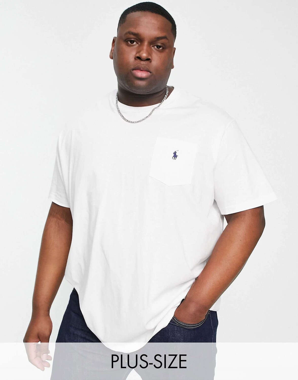 

Белая футболка с логотипом Polo Ralph Lauren Big & Tall, Белый