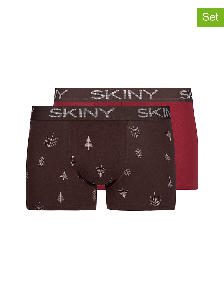 

Боксеры Skiny 2er-Set: Boxershorts, цвет Braun/ Rot