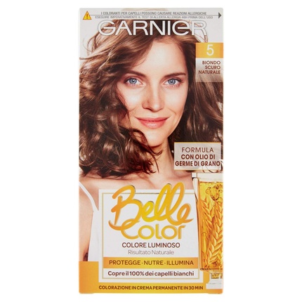 Belle Color 5 Натуральные средства по уходу за темно-русыми волосами, Garnier