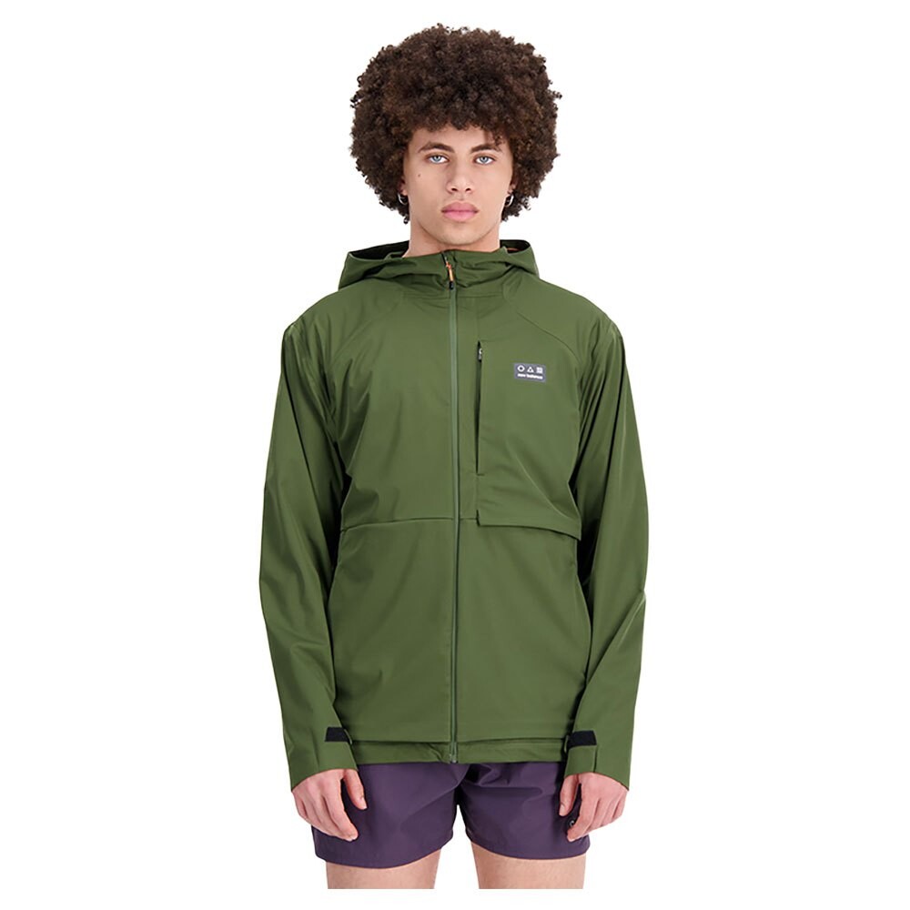 

Толстовка New Balance Impact Run At Waterproof Full Zip, зеленый