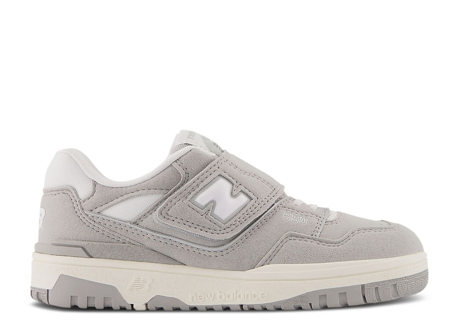 

Кроссовки New Balance 550 Bungee Lace Top Strap Little Kid 'Suede Pack - Concrete', серый