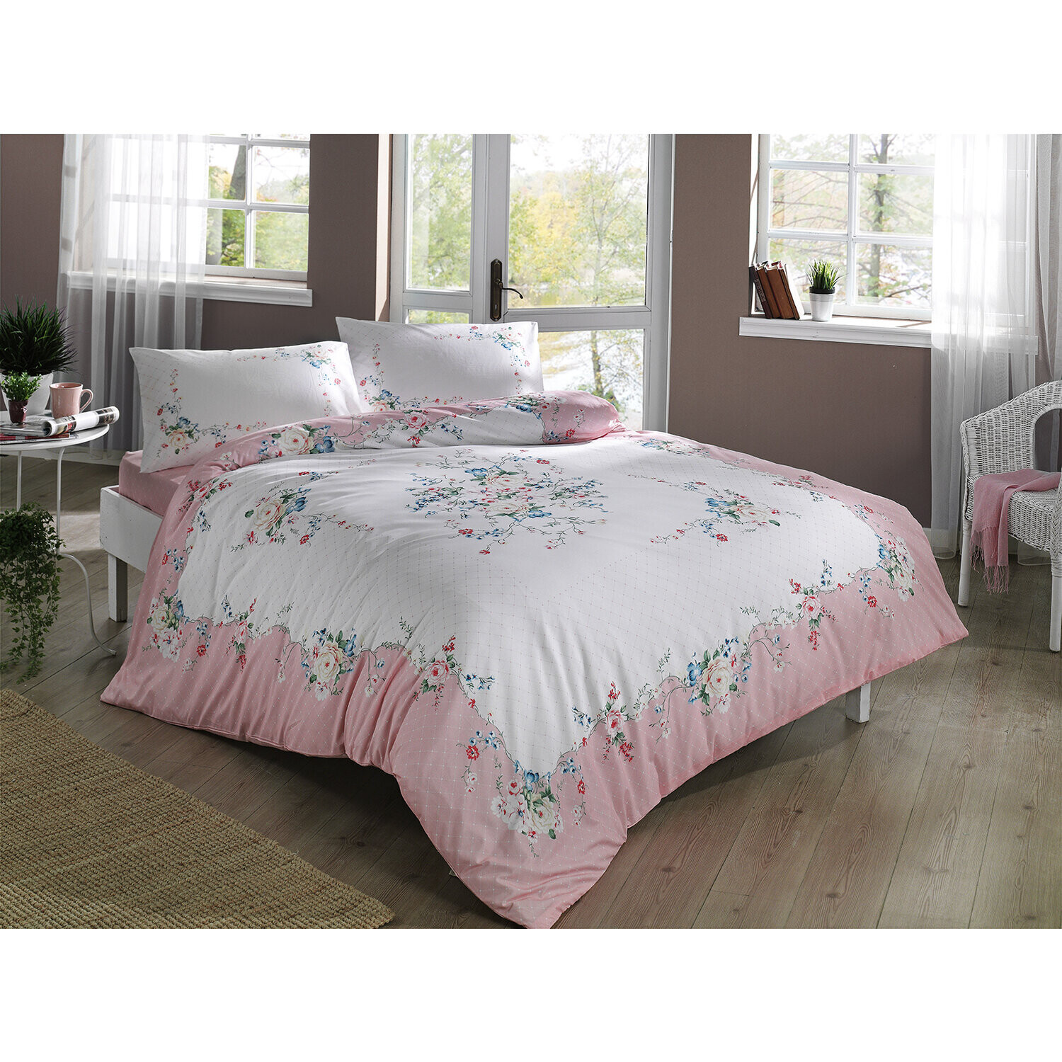 

Комплект постельного белья Tac Ranforce Madelyn Pink
