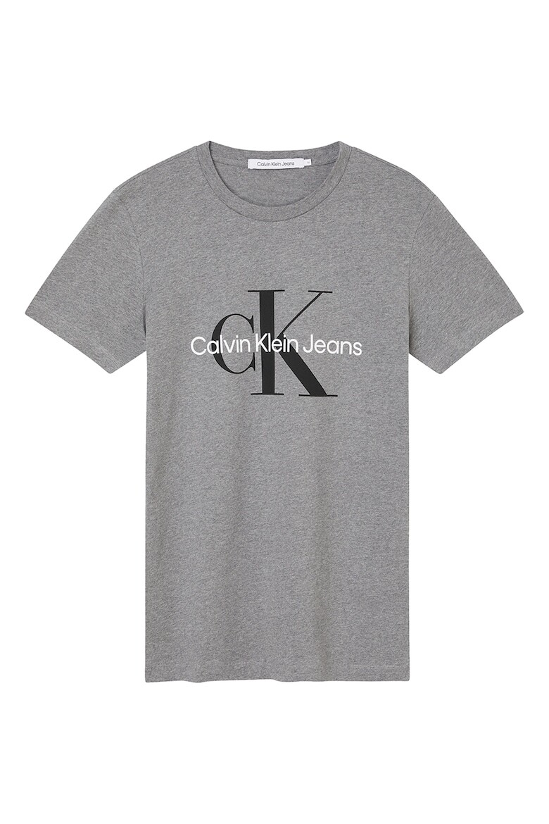 

Футболка с овальным вырезом и логотипом Calvin Klein Jeans, черный