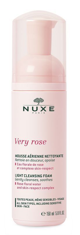 Nuxe Very Rose пена для умывания лица, 150 ml освежающая очищающая гель маска для лица nuxe very rose 150 мл