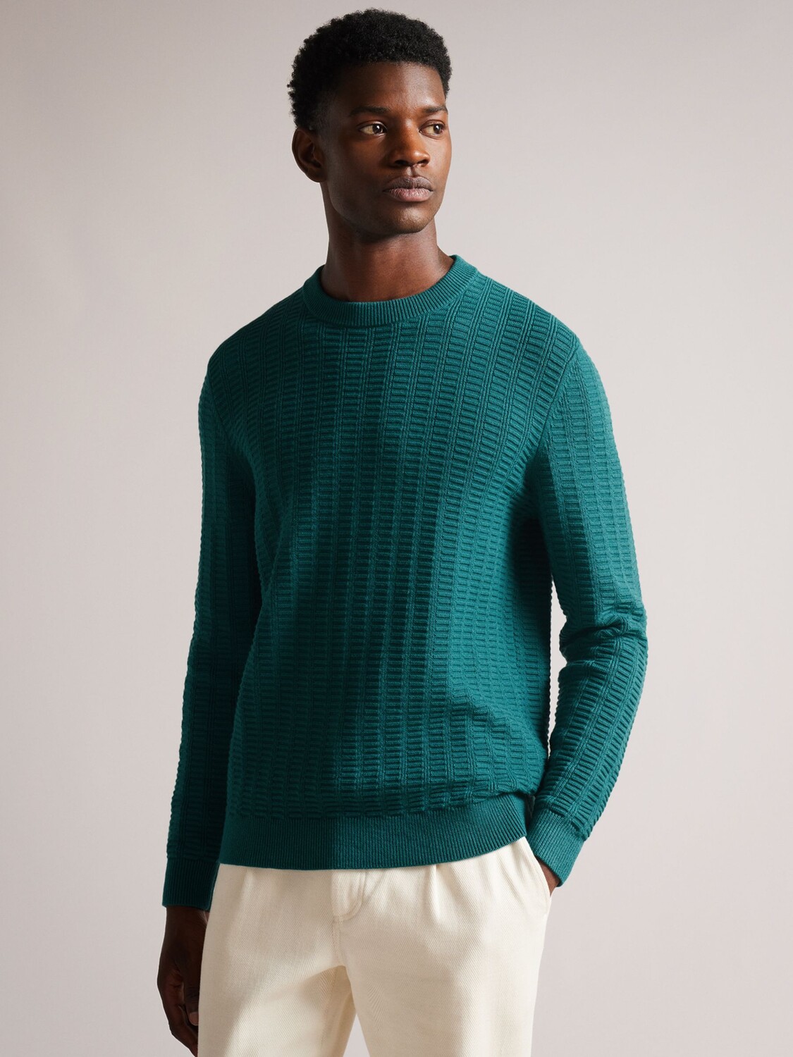 

Текстурированный джемпер Ted Baker Crannog, средне-зеленый