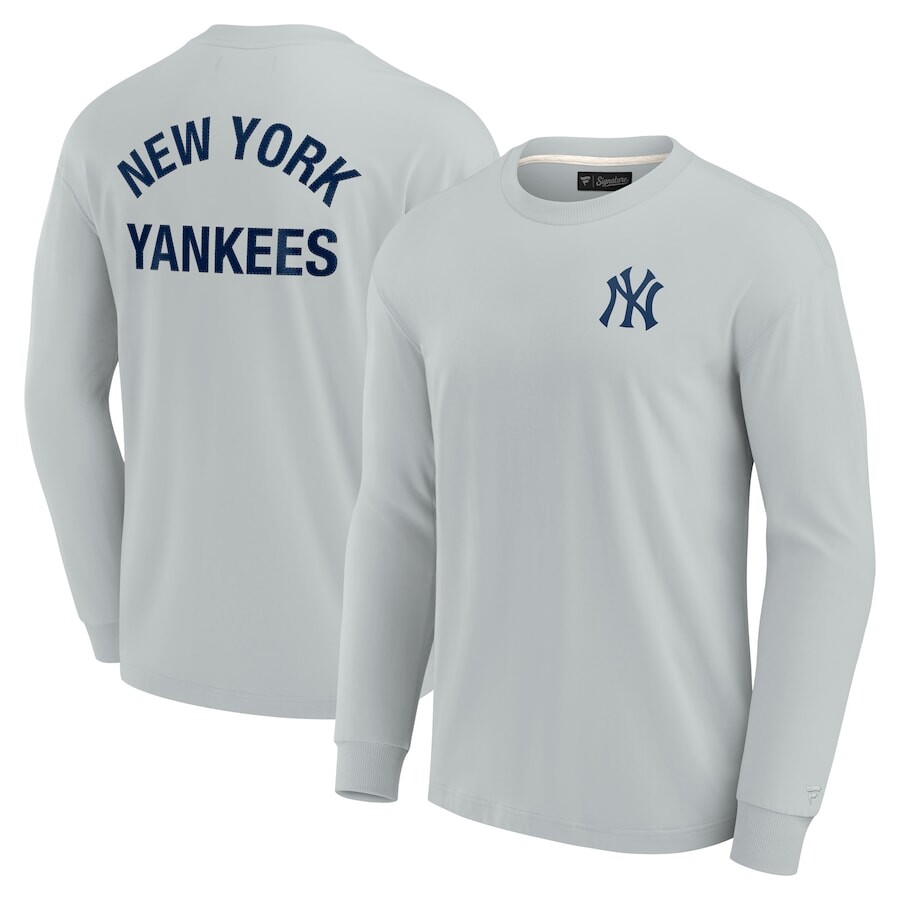 

Футболка с длинным рукавом Fanatics Signature New York Yankees, серый