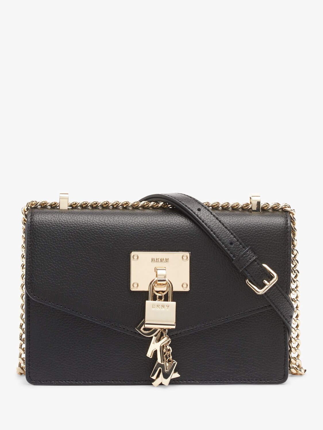 

Кожаная сумка через плечо Elissa Pebble DKNY, черный