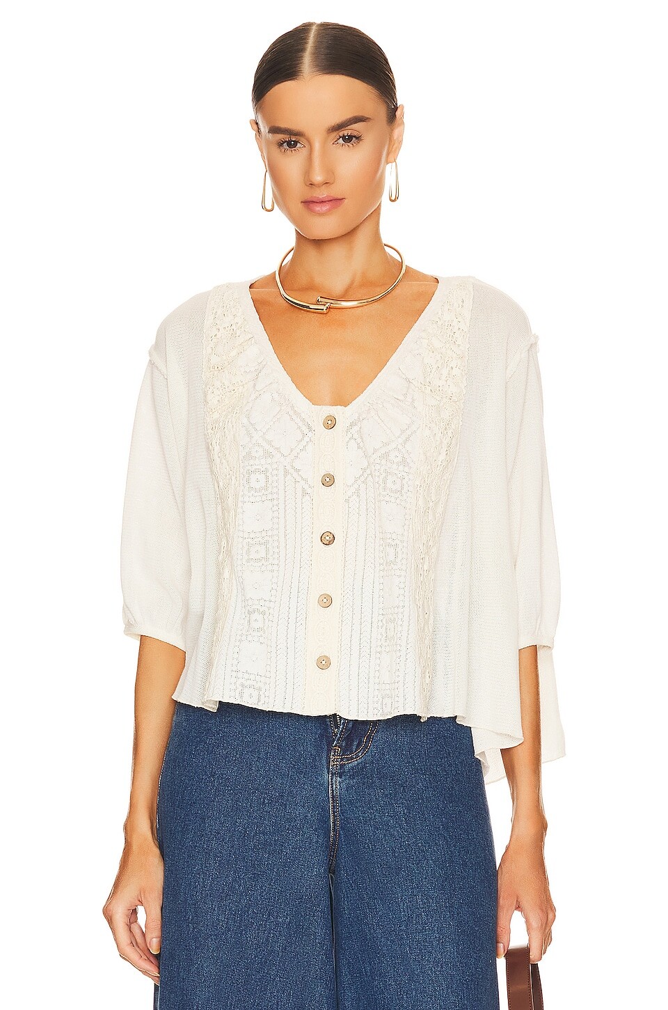 

Топ Free People Mae, слоновая кость