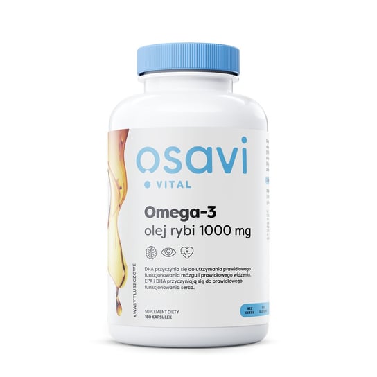 Osavi, Рыбий жир Омега-3 1000 мг, 180 капс.