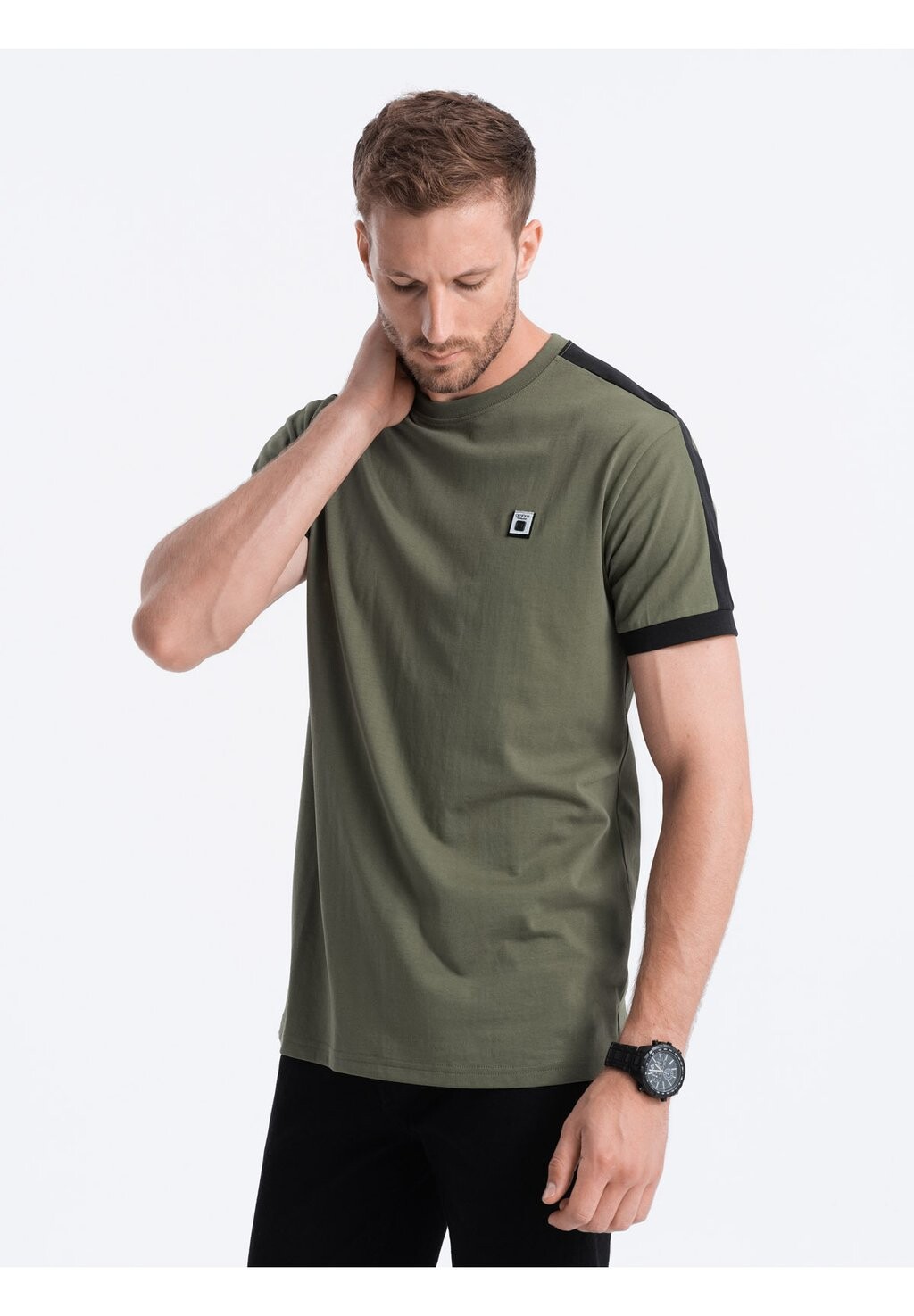 

Базовая футболка With Contrasting Ombre, цвет olive green