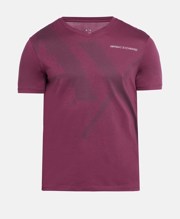 

Футболка Armani Exchange, баклажан