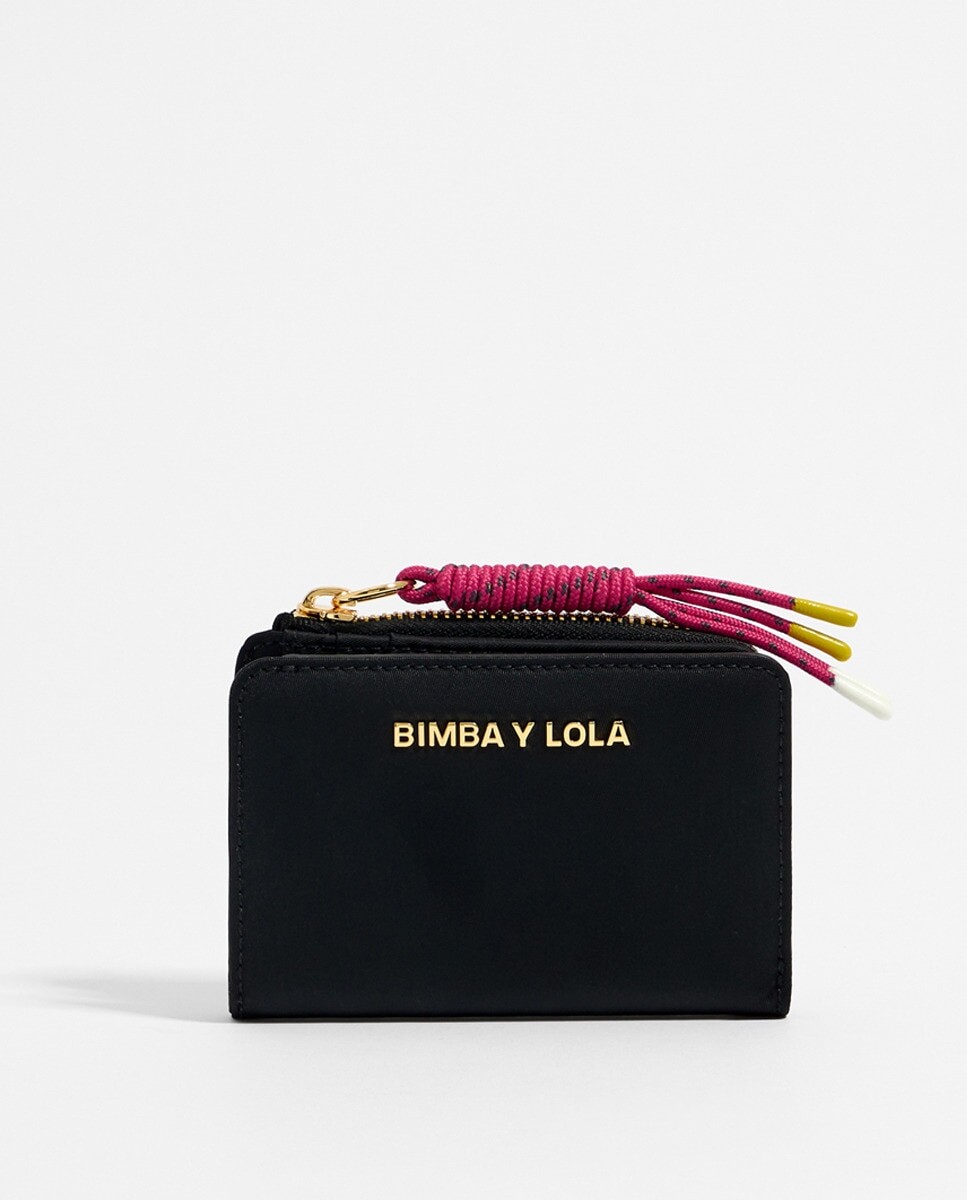 

Прямоугольный кошелек из черного нейлона Bimba y Lola, черный