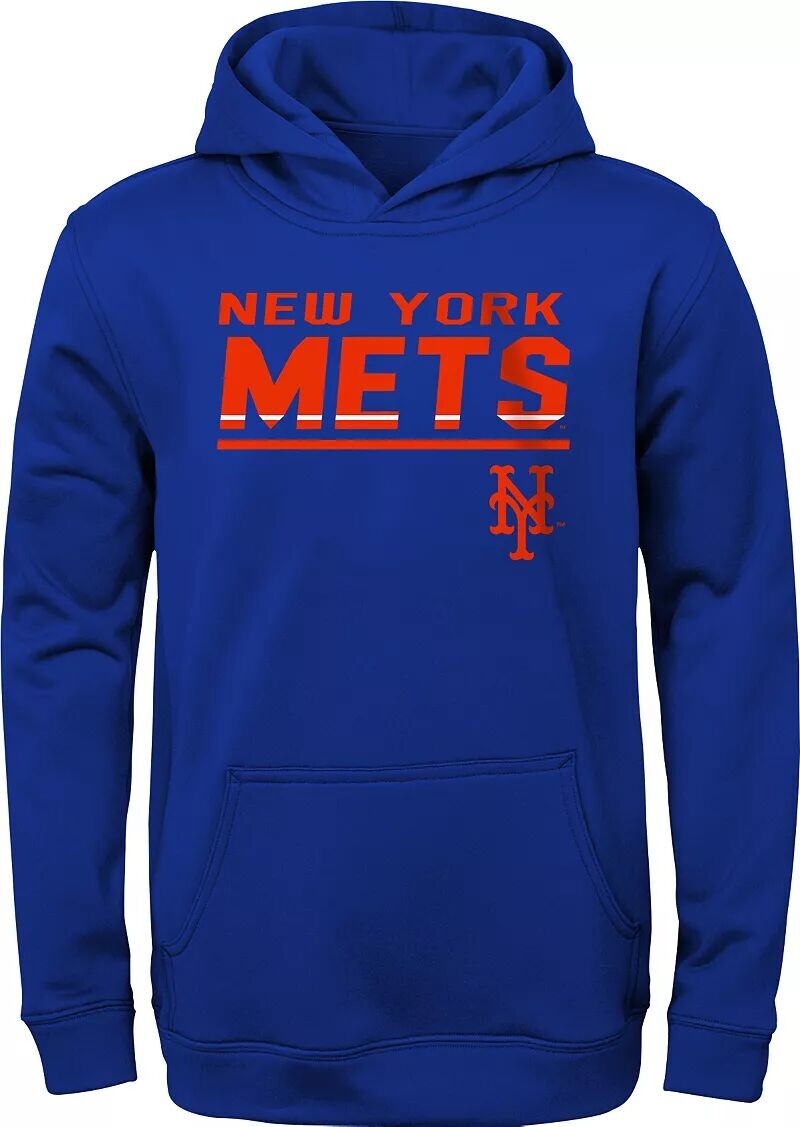 

Синяя толстовка с капюшоном для выступлений Mlb Team Apparel Team Apparel Youth New York Mets