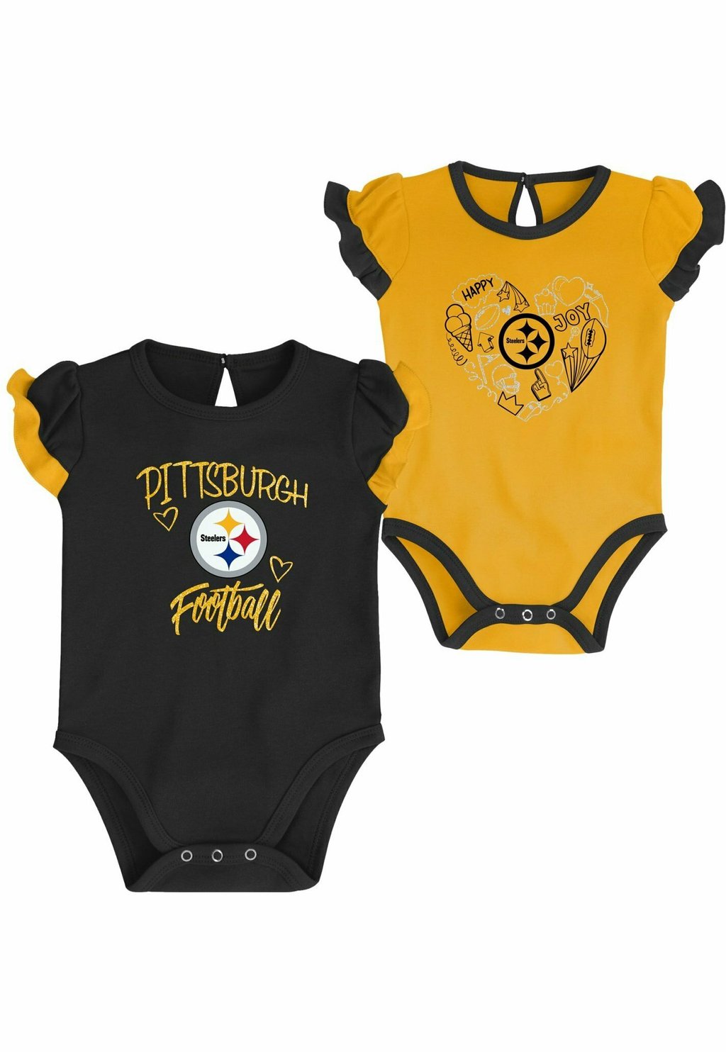 Боди NFL PACK PITTSBURGH STEELERS Outerstuff, цвет black yellow