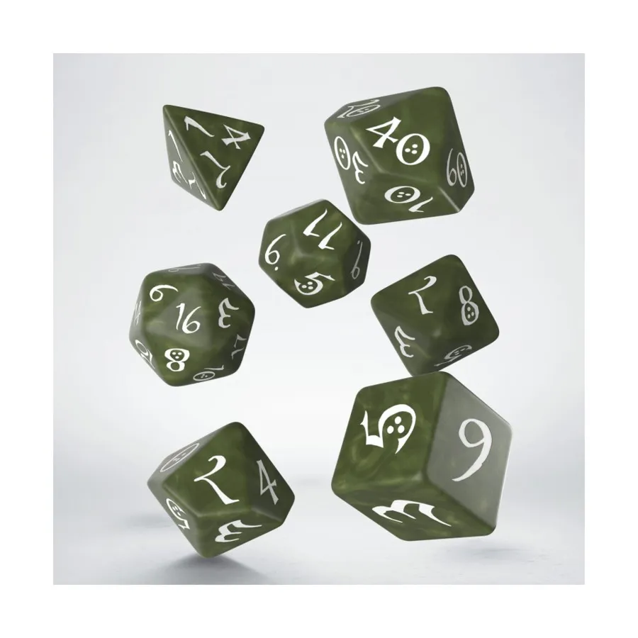 

Комплект Poly Set Оливковый с белым (7), Classic Role Playing Games Dice