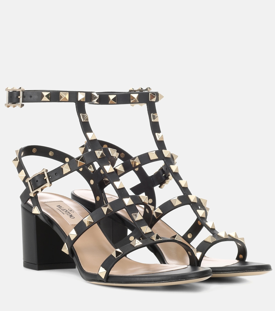 

Кожаные сандалии Valentino Garavani Rockstud Valentino Garavani, черный