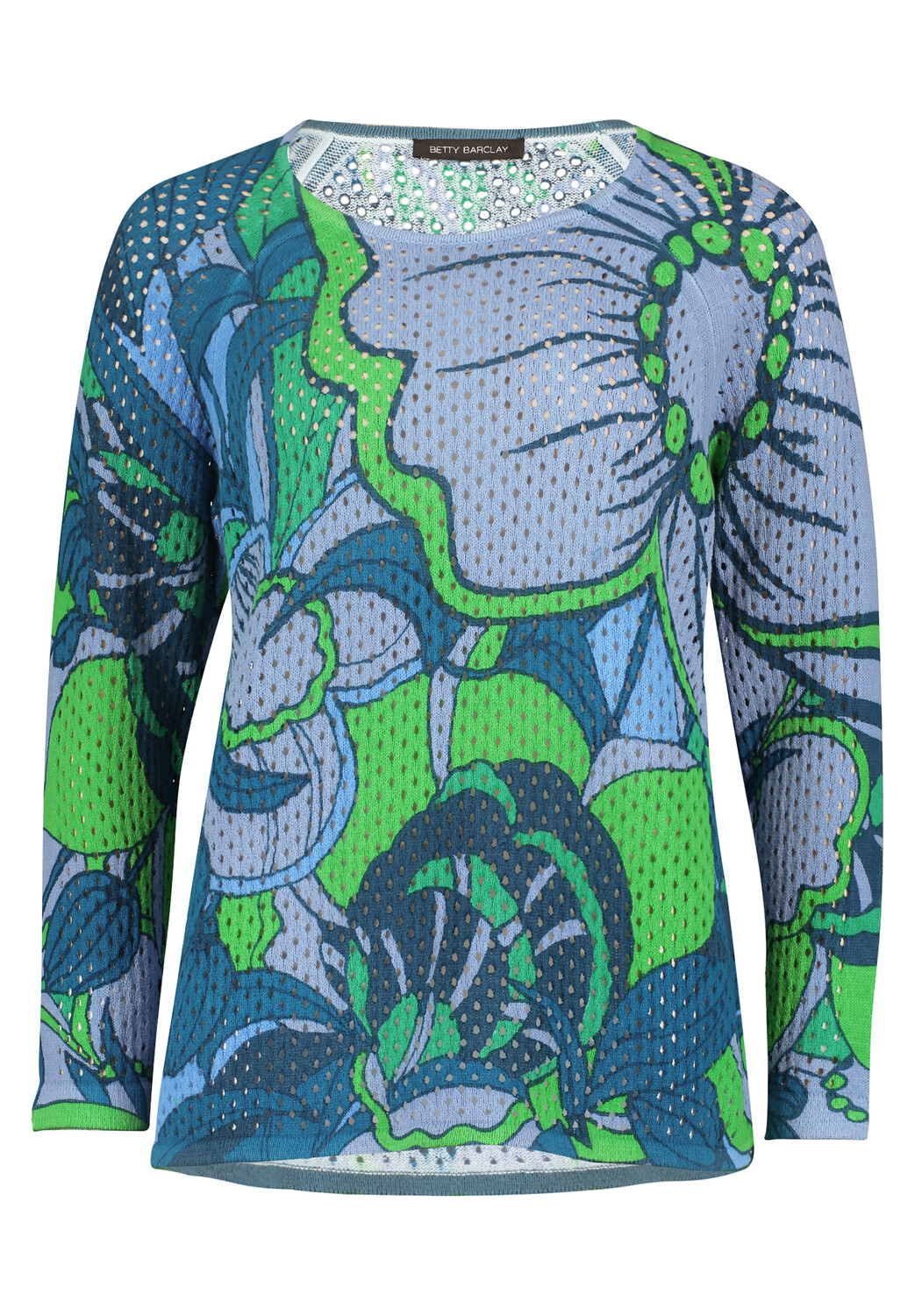 

Свитер Betty Barclay Strick mit Blumenprint, синий
