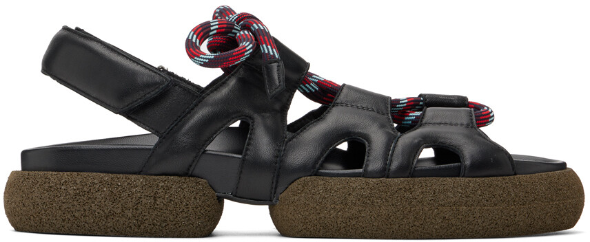 

Черные босоножки на шнуровке Dries Van Noten