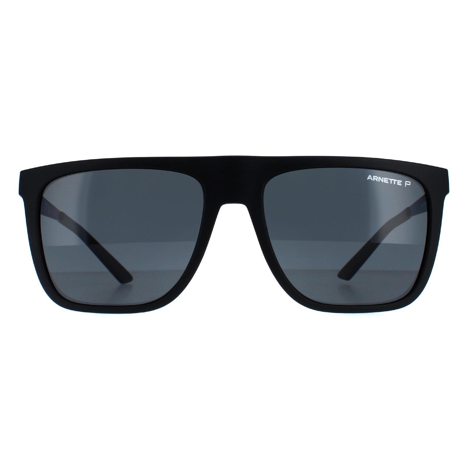 Квадратные матовые черные темно-серые поляризованные солнцезащитные очки Chapinero AN4261 Arnette, черный