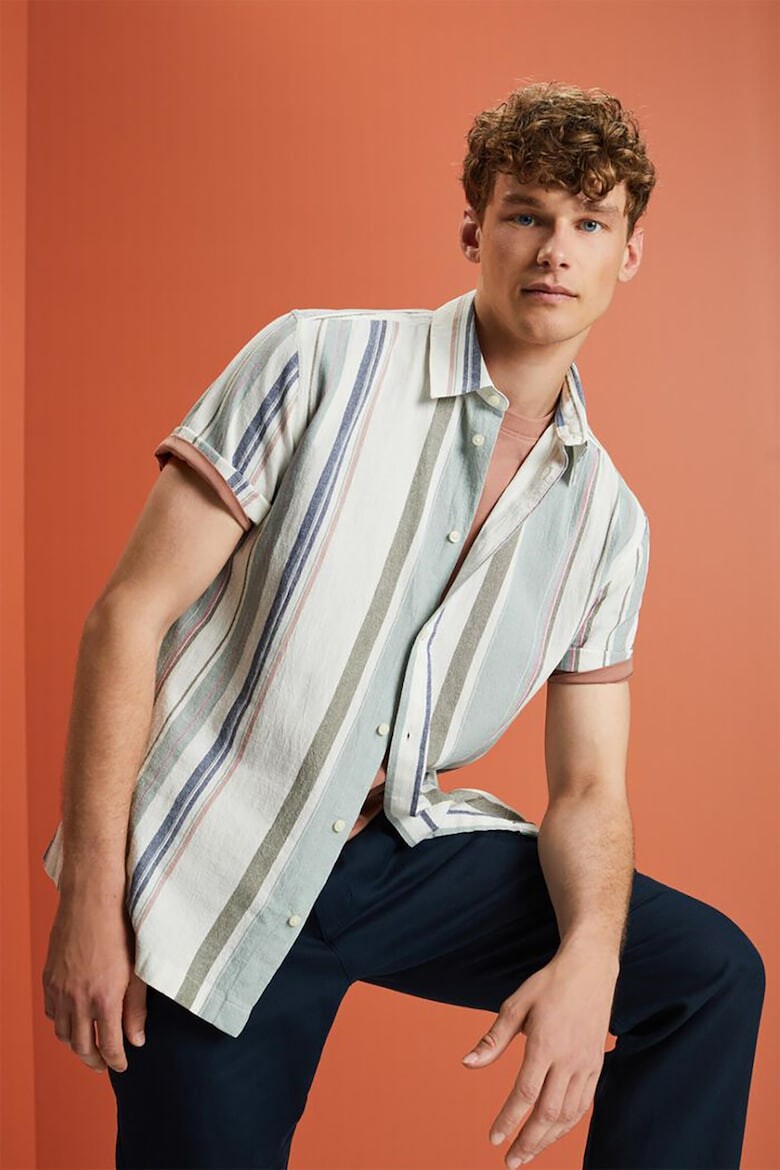 

Рубашка стандартного кроя и в полоску Esprit, зеленый