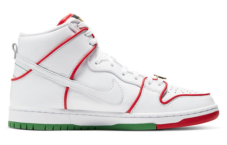 

Кроссовки Nike SB Dunk High Paul Rodriguez, белый / красно-зеленый