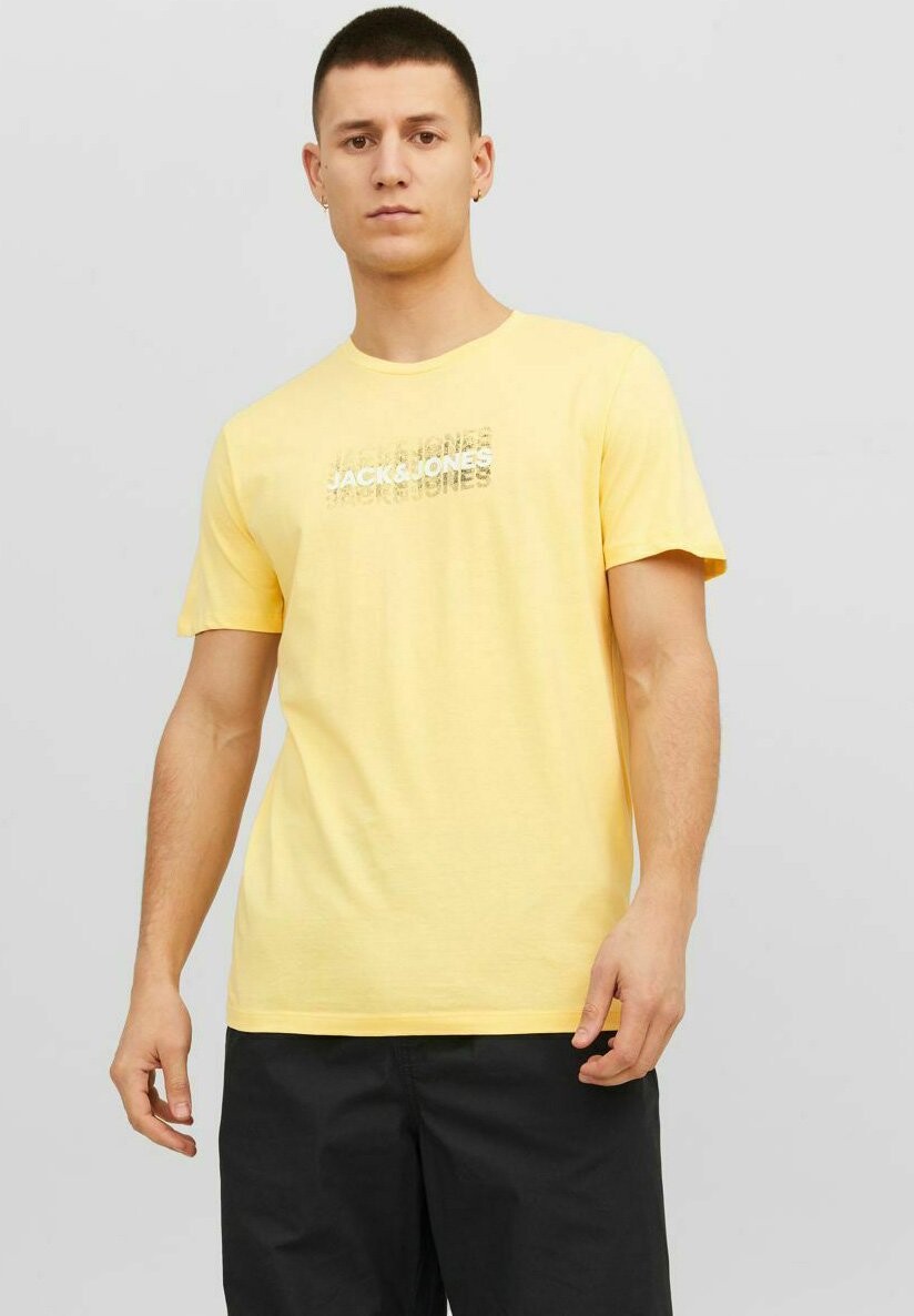 

Футболка с принтом Jack & Jones, светло-желтый