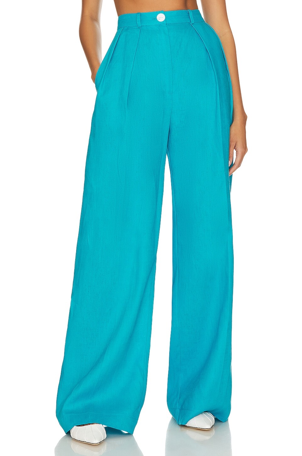 

Брюки MATTHEW BRUCH Pleated Trouser, цвет Aquamarine