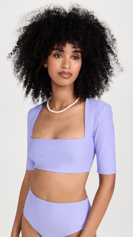 

Топ Fe Noel Charmed Square Neck Swim, сиреневый