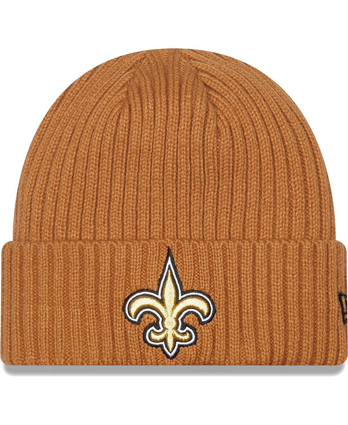 

Мужская коричневая классическая вязаная шапка New Orleans Saints Core с манжетами New Era
