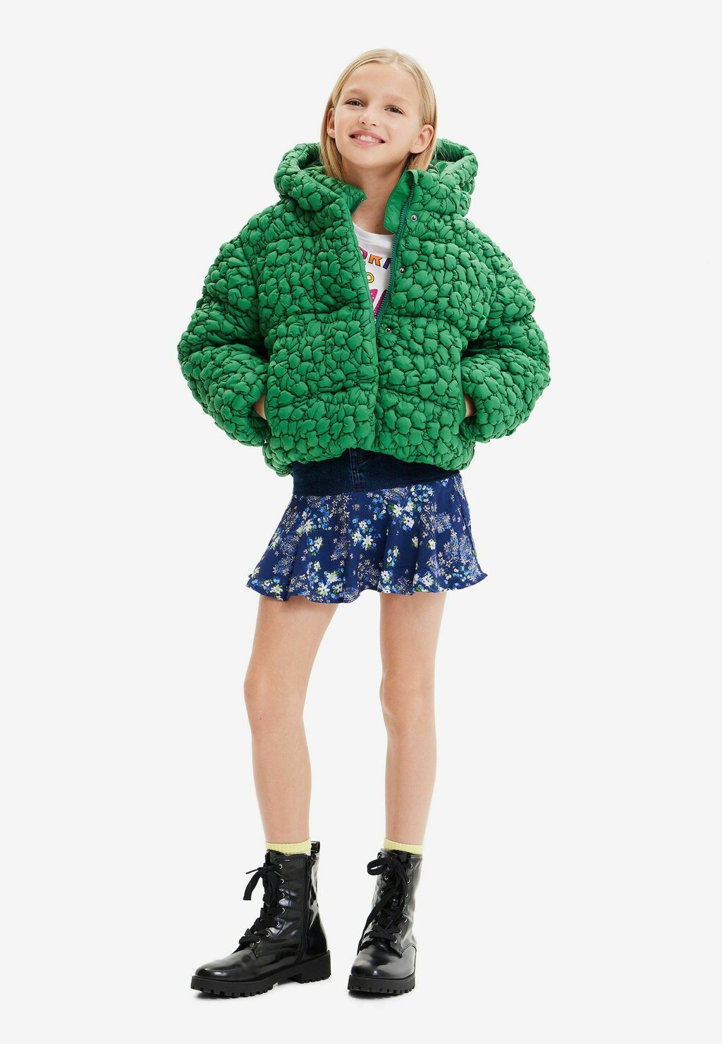 

Куртка зимняя Textured Quilted Desigual, зеленый