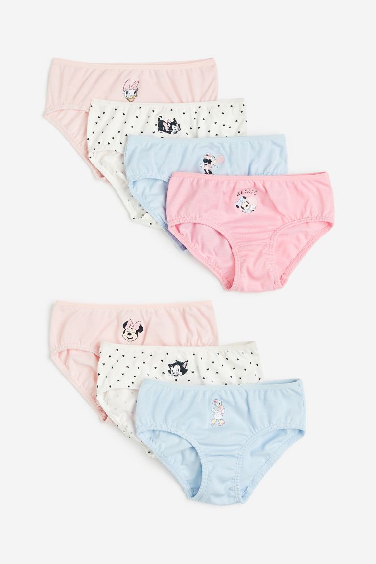 

Набор трусов H&M Disney Minnie Mouse Cotton Briefs, 7 предметов, голубой/розовый