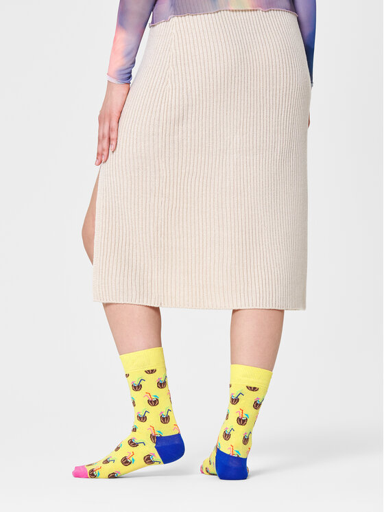 Высокие носки унисекс Happy Socks, желтый