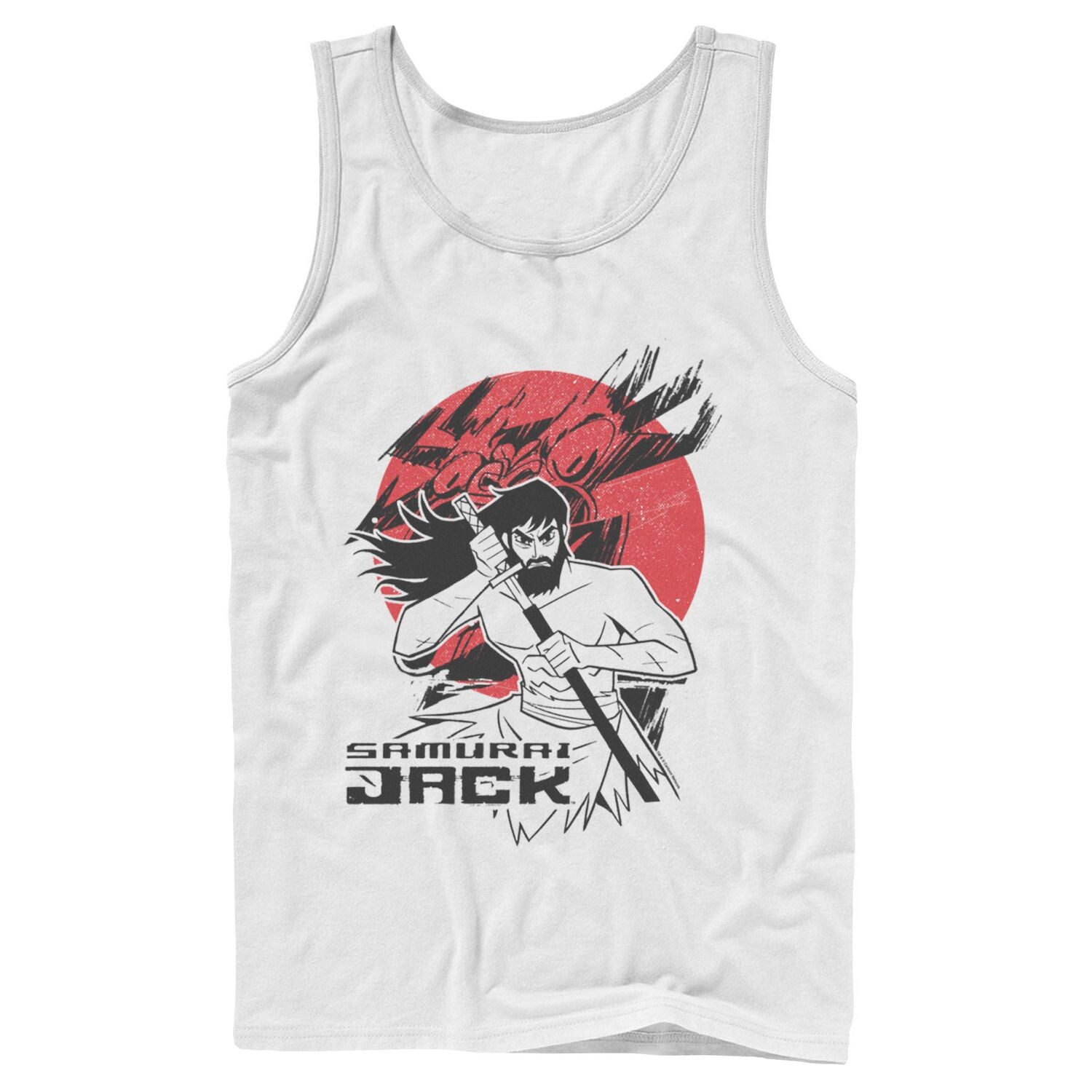 

Мужская графическая майка Cartoon Network Samurai Jack The Warrior and The Sun Licensed Character