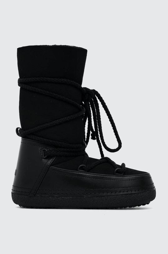 цена Классические высокие кожаные зимние ботинки Inuikii, черный