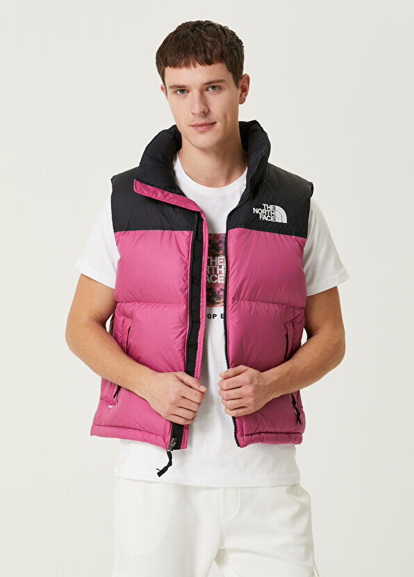 

Розовый пуховый жилет 1996 года с капюшоном в стиле ретро The North Face