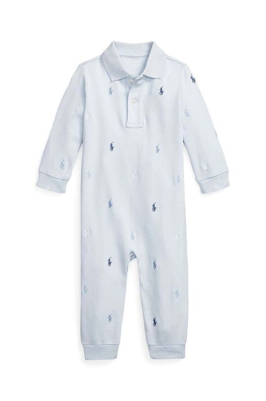 

Хлопковый детский комбинезон Polo Ralph Lauren, синий