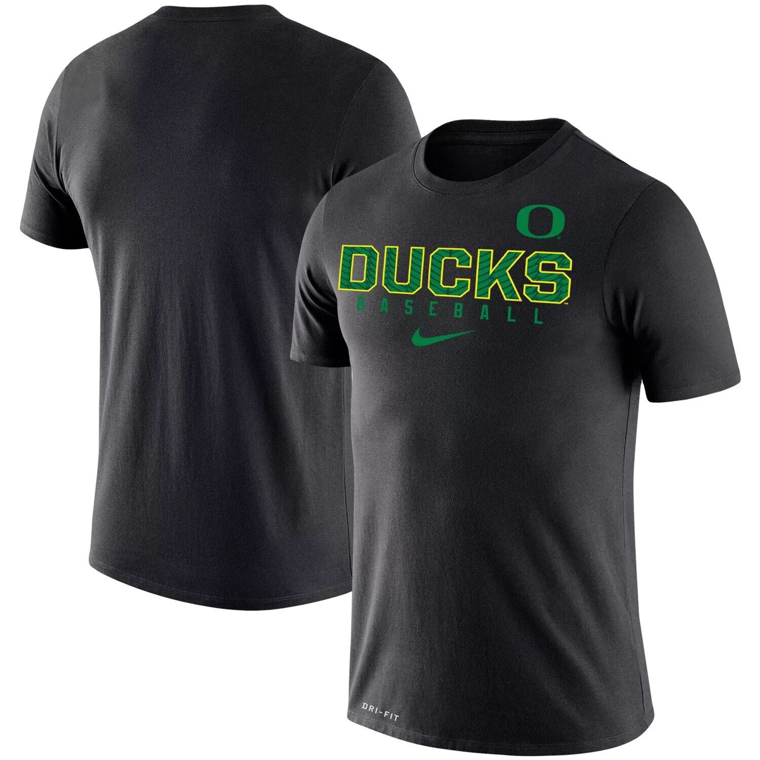 

Мужская черная футболка Oregon Ducks Baseball Legend Performance Nike, Черный
