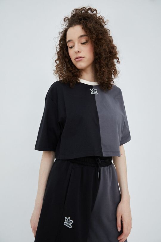 

Хлопковая футболка HT5979 adidas Originals, черный