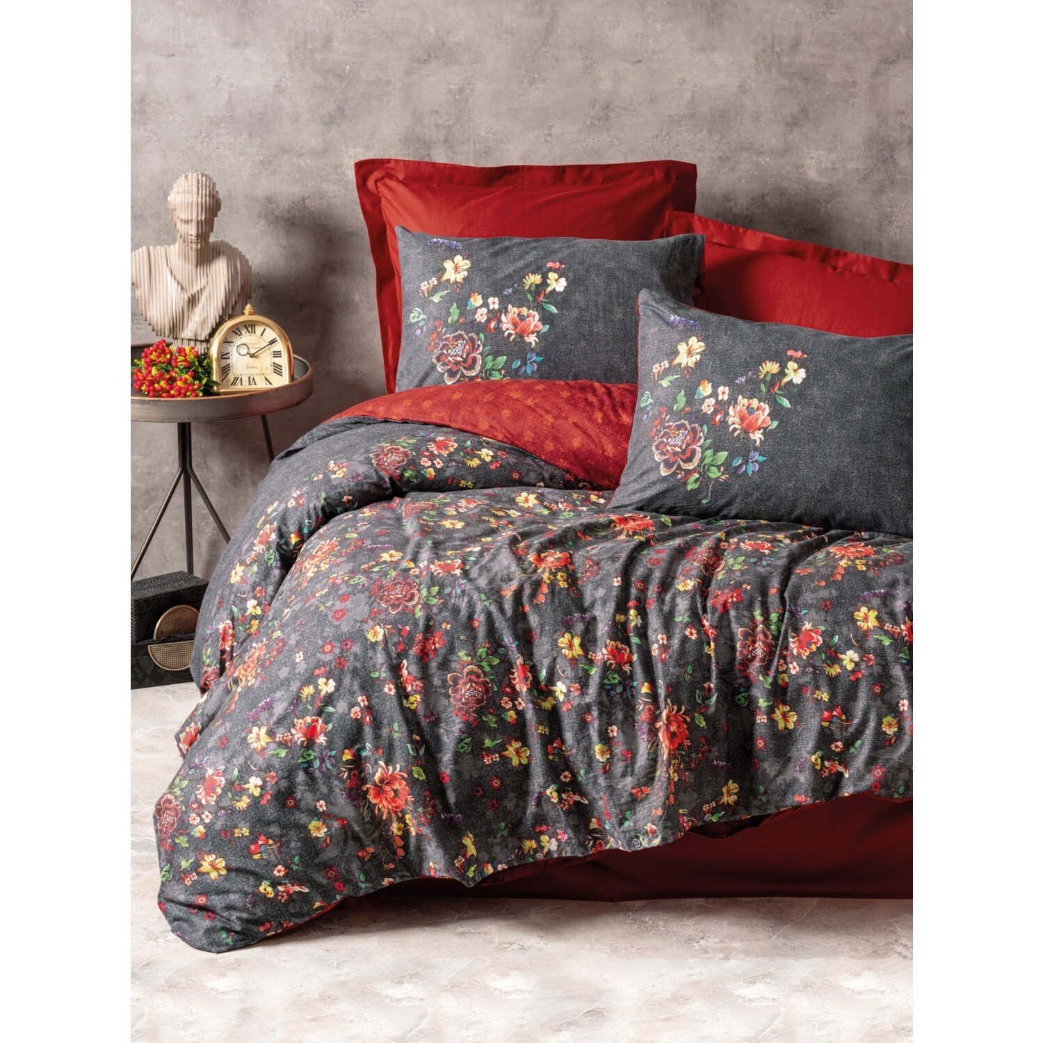 

Комплект постельного белья женских одинарных пододеяльников Sierra Claret Red