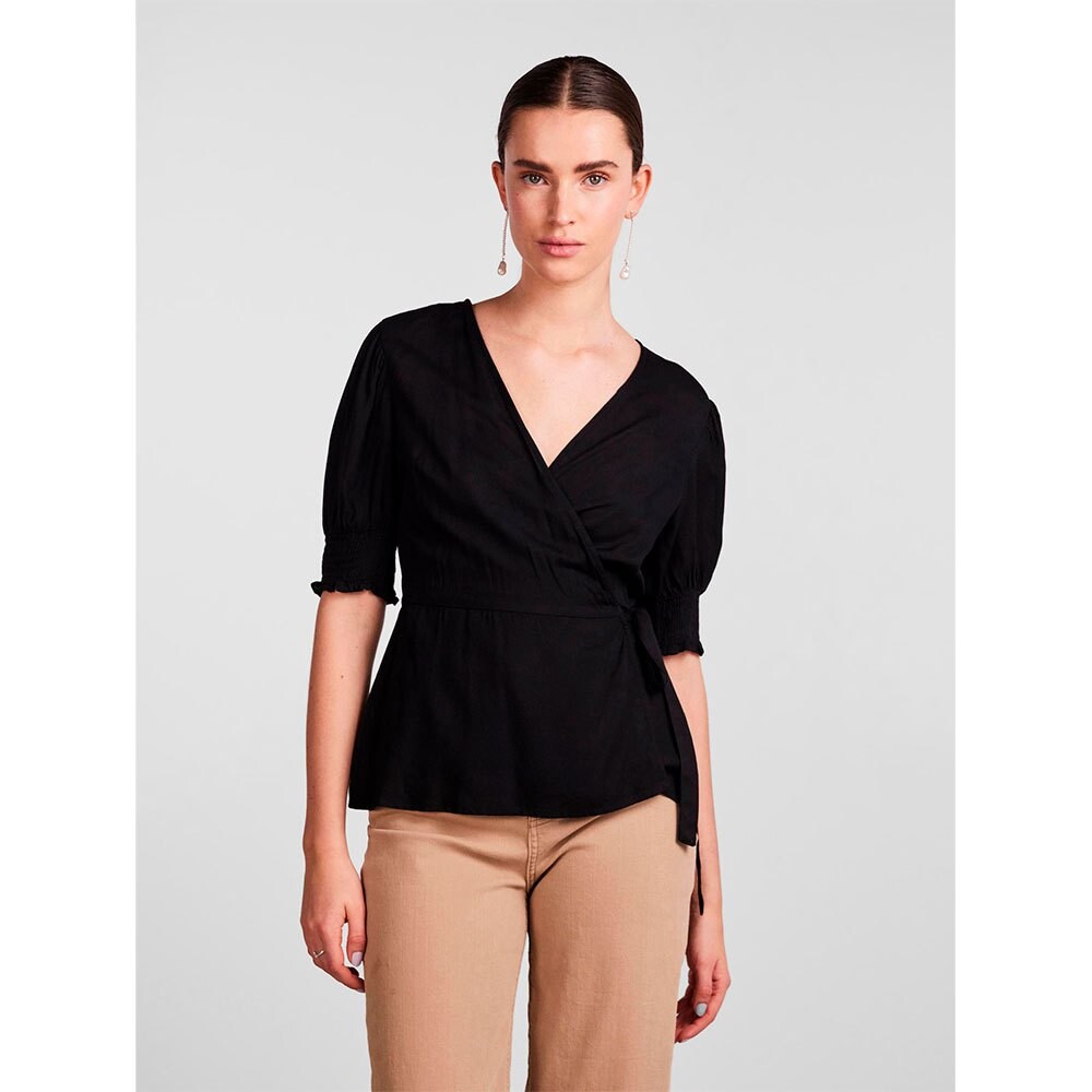

Блузка Pieces Tala 2/4 Wrap, черный