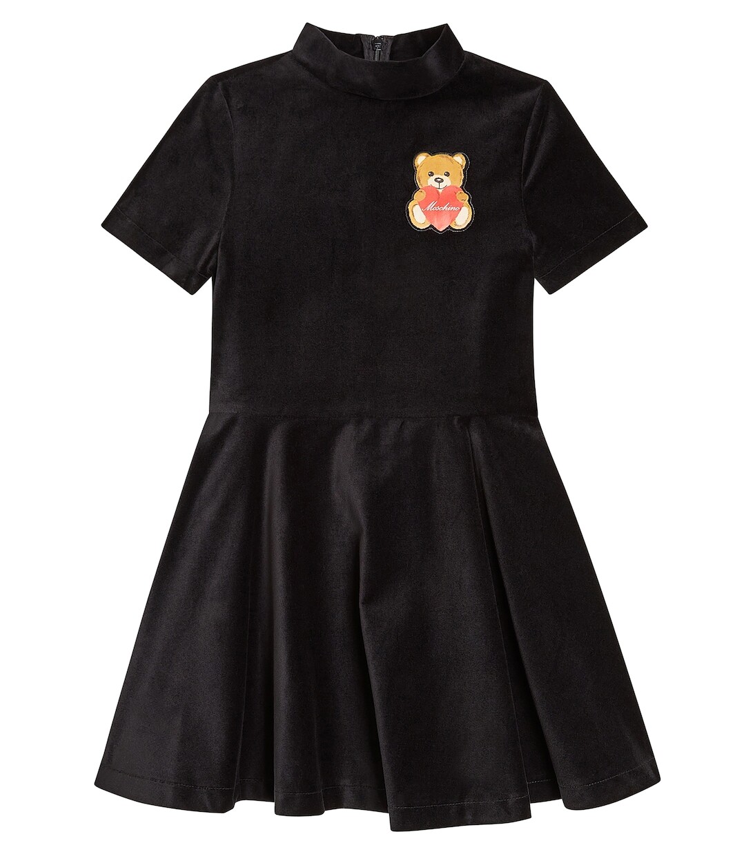 

Бархатное платье teddy bear Moschino Kids, черный