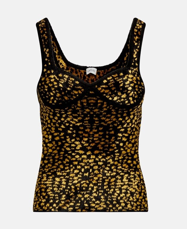 

Элегантный топ Lanvin, черный