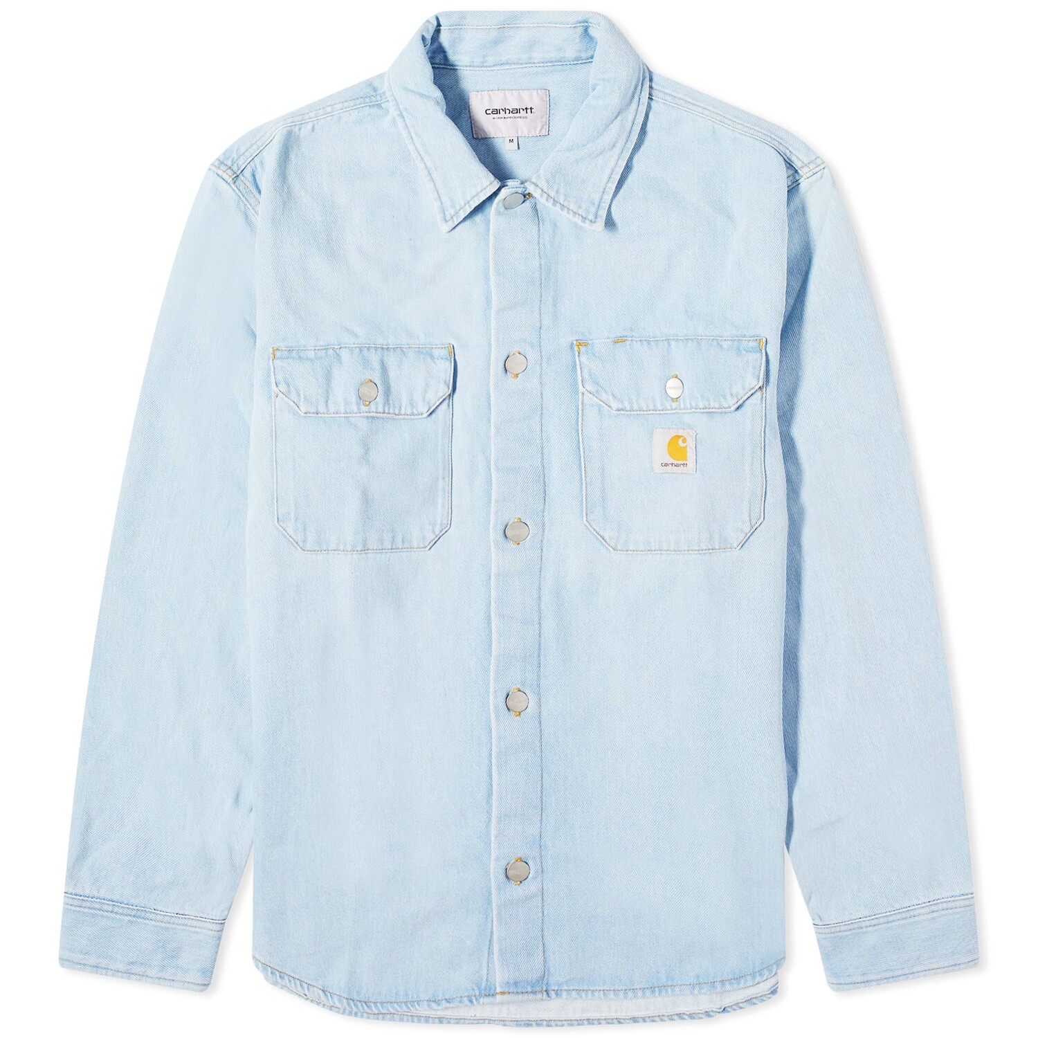 

Рубашка Carhartt Wip Harvey Denim Shirt, цвет Blue Stone Bleached