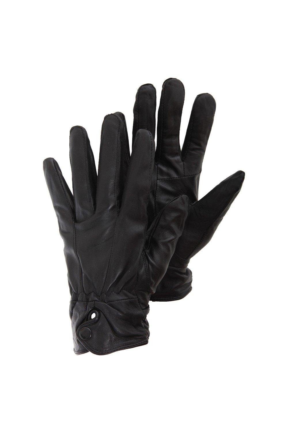 цена Простые перчатки из натуральной кожи Universal Textiles, черный