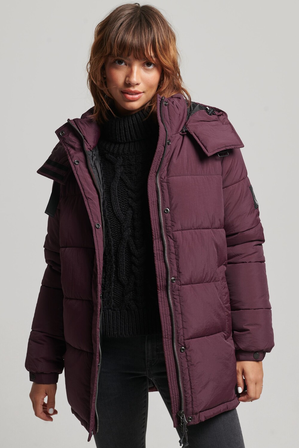 

Утепленное пальто Expedition Cocoon Superdry, красный