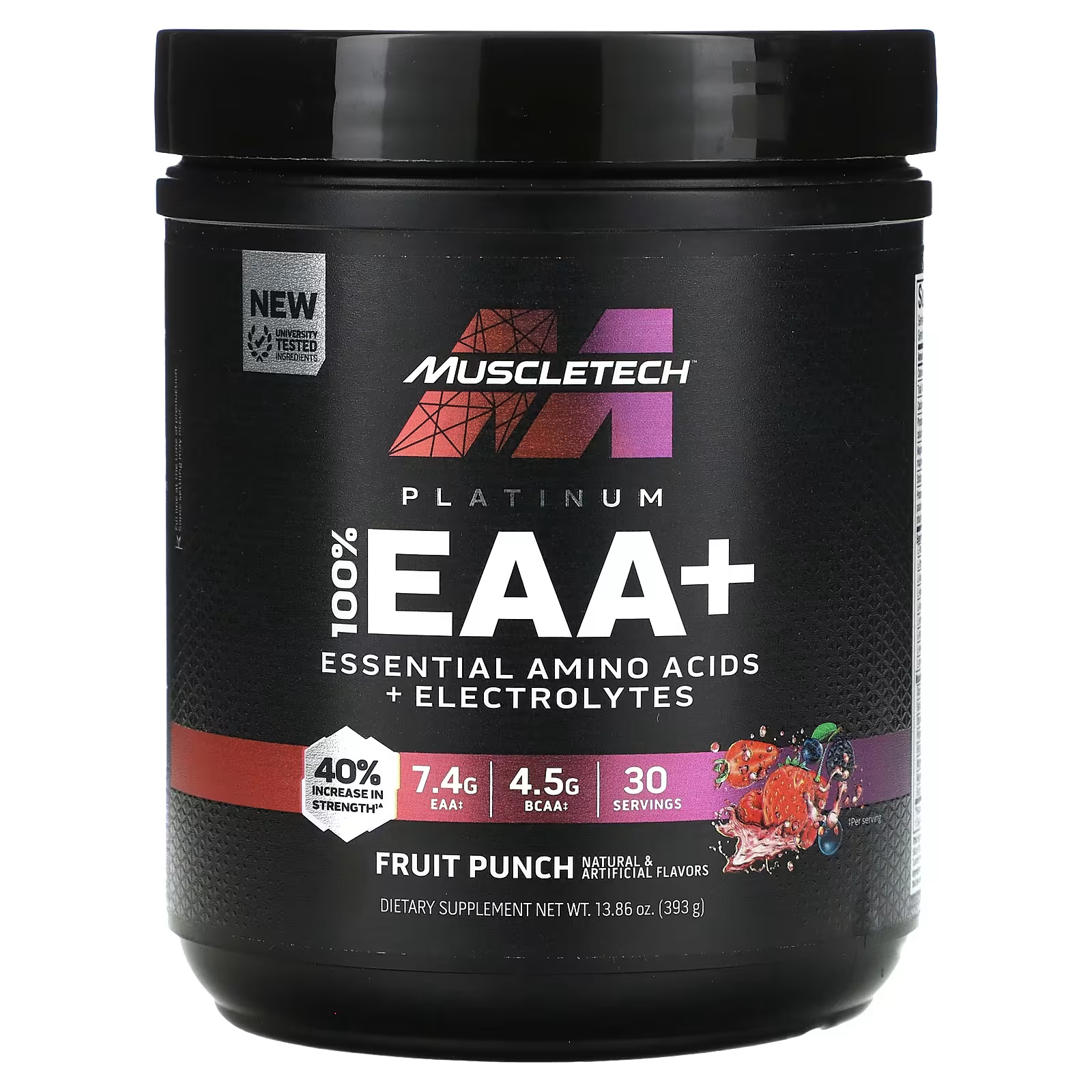 Пищевая добавка MuscleTech Platinum 100% EAA+ фруктовый пунш, 393 г