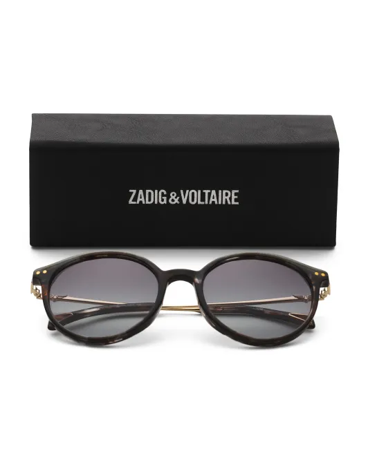 

Круглые солнцезащитные очки 52 мм Zadig & Voltaire, черный